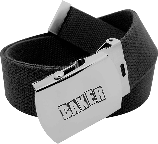 Baker Brand Logo Web Belt Black/Silver
