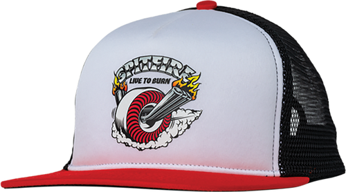 Spitfire Burnout Snapback Trucker White Red Black
