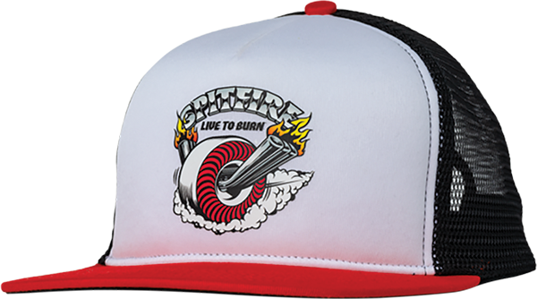Spitfire Burnout Snapback Trucker White Red Black