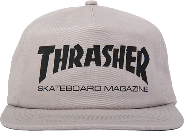 Thrasher Skate Mag Snapback Hat Grey