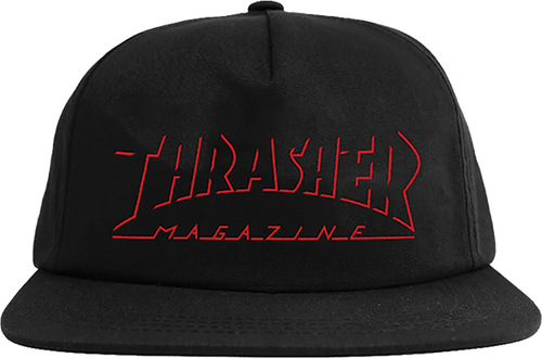 Thrasher Shadow Mag Logo Snapback Hat Black