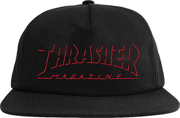 Thrasher Shadow Mag Logo Snapback Hat Black