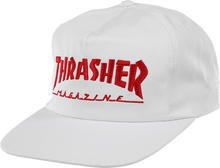 Load image into Gallery viewer, Thrasher Magazine Mag Logo Adjustable Hat White/Red