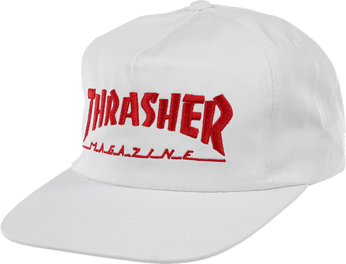 Thrasher Magazine Mag Logo Adjustable Hat White/Red