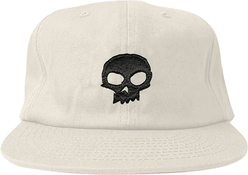 Zero Skateboards Hat Single Skull Applique Strapback Off White
