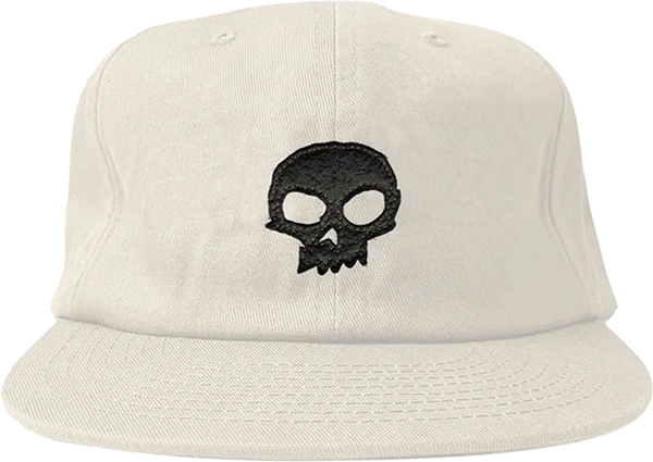 Zero Skateboards Hat Single Skull Applique Strapback Off White