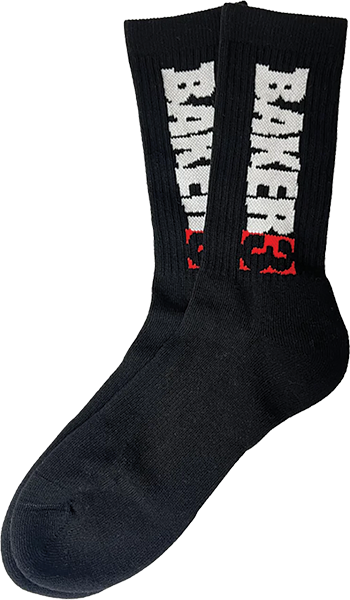 Baker Skateboards Baker 3 Crew Socks Black OSFA