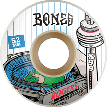 Load image into Gallery viewer, Bones Wheels TJ Rogers XF V1 Centre Natural Skateboard Wheels - 54mm 99a (Set of 4)