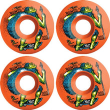 Load image into Gallery viewer, Bones Wheels 100&#39;s OG V4 Neonderthal Orange Skateboard Wheels - 52mm 100a (Set of 4)