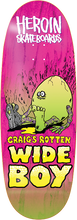 Load image into Gallery viewer, Heroin Skateboards Craig Questions Rotten Wide Boy Deck 10.75x31.3