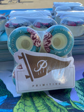 Load image into Gallery viewer, Primitive Rodriguez Synthesis Teal 53mm Skateboard Wheels