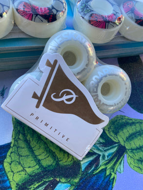 Primitive Skate Silver Bold Skateboard Wheels 52mm