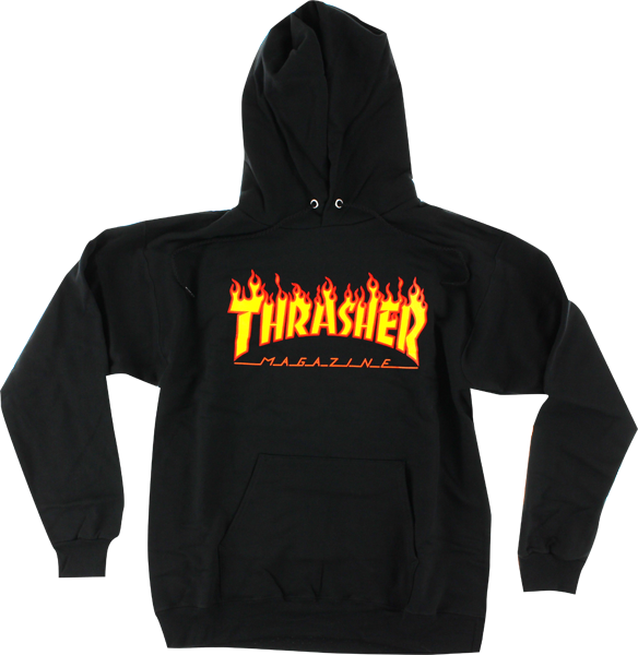 Thrasher silver top flame hoodie