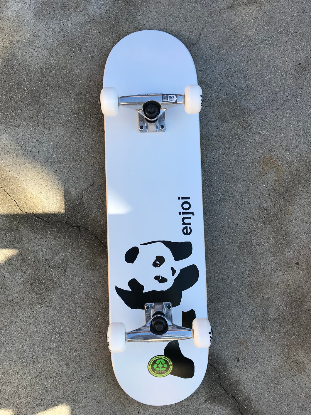 Enjoi Skateboarding Whitey Panda 7.75