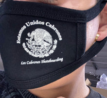 Load image into Gallery viewer, LOS CABRONES FACE COVER ESTAMOS UNIDOS CABRONES color black
